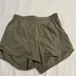 Lululemon Olive Green Women's Athletic Shorts  High rise 4 inch